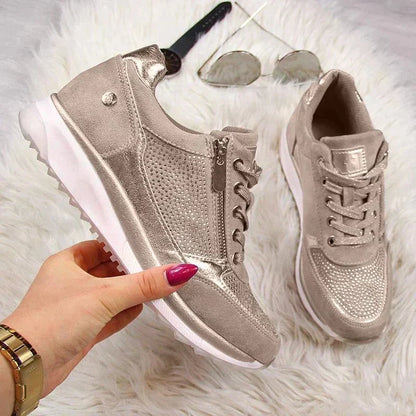 Ladies Easy Zip Up Shoes