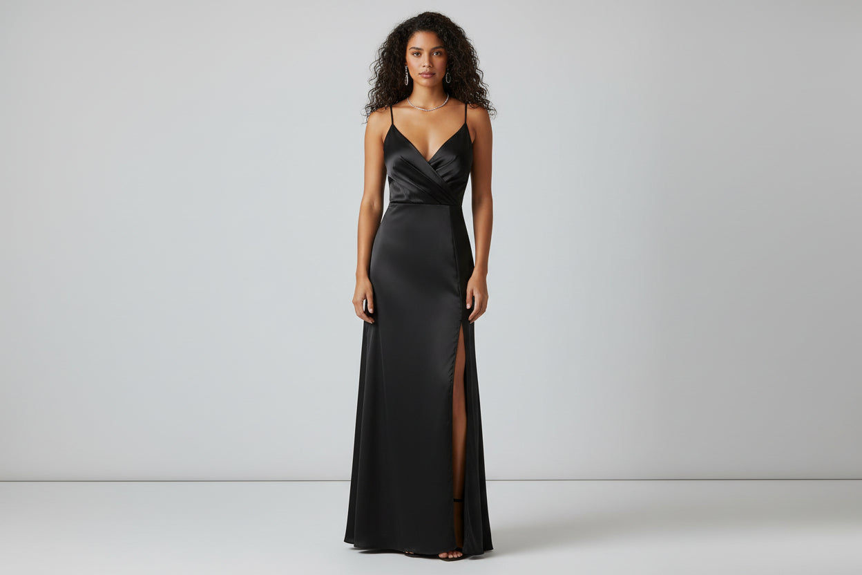 Luxurious Satin Formal Dress - Luxivelle