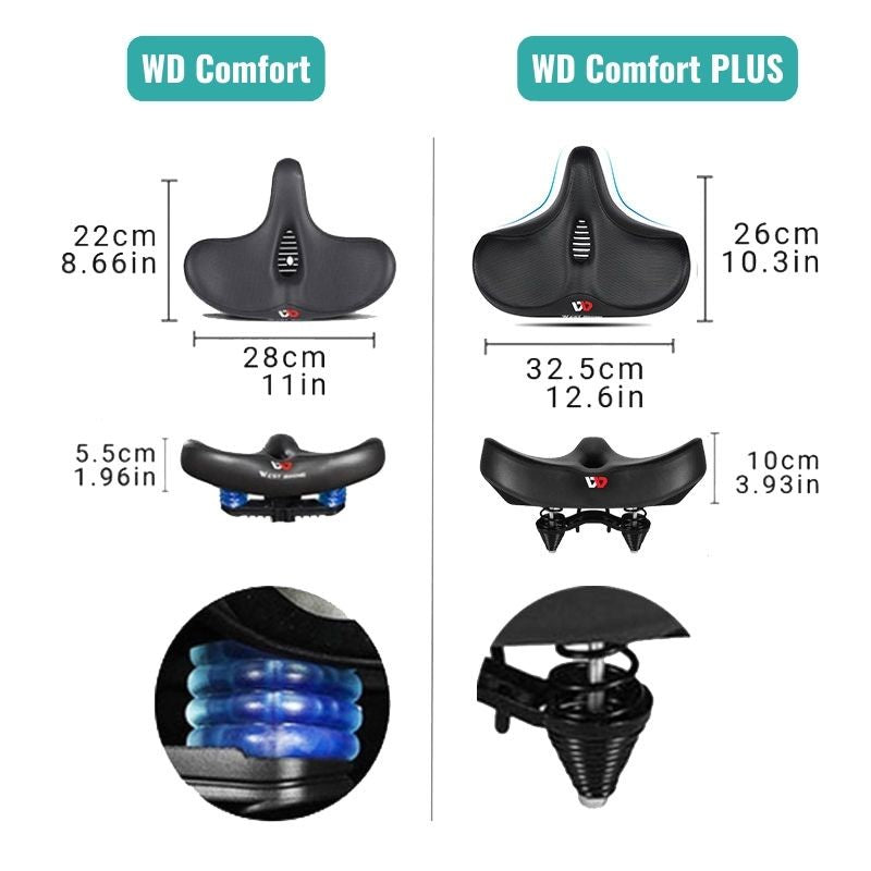Soft Cushion Extra Wide Bike Seat for Comfortable Rides