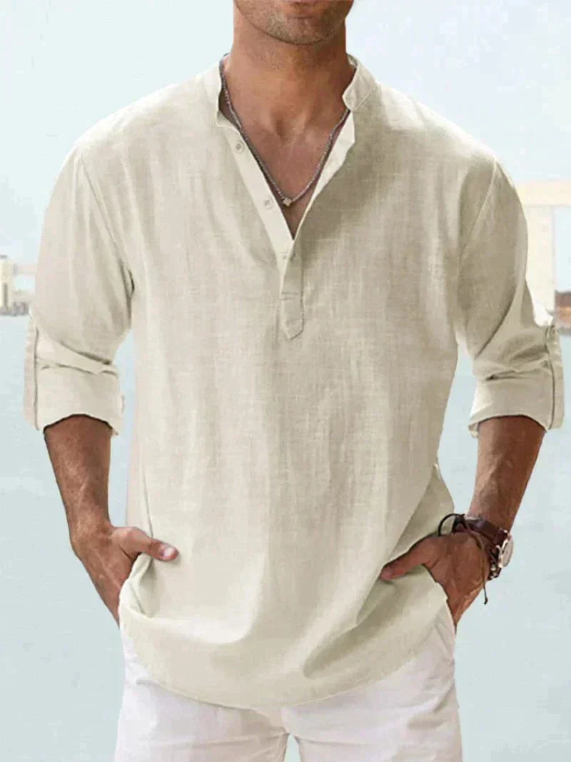 Men's Classic Cotton Long Sleeve Casual Shirt Daily Wear