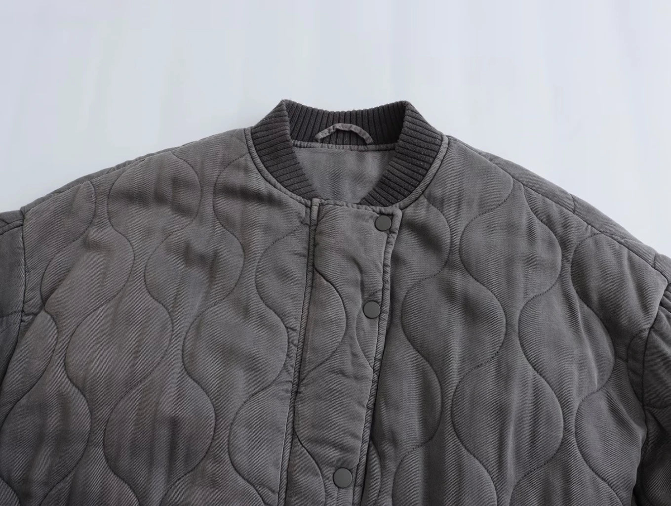 Casual Women's Oversized Grey Jacket
