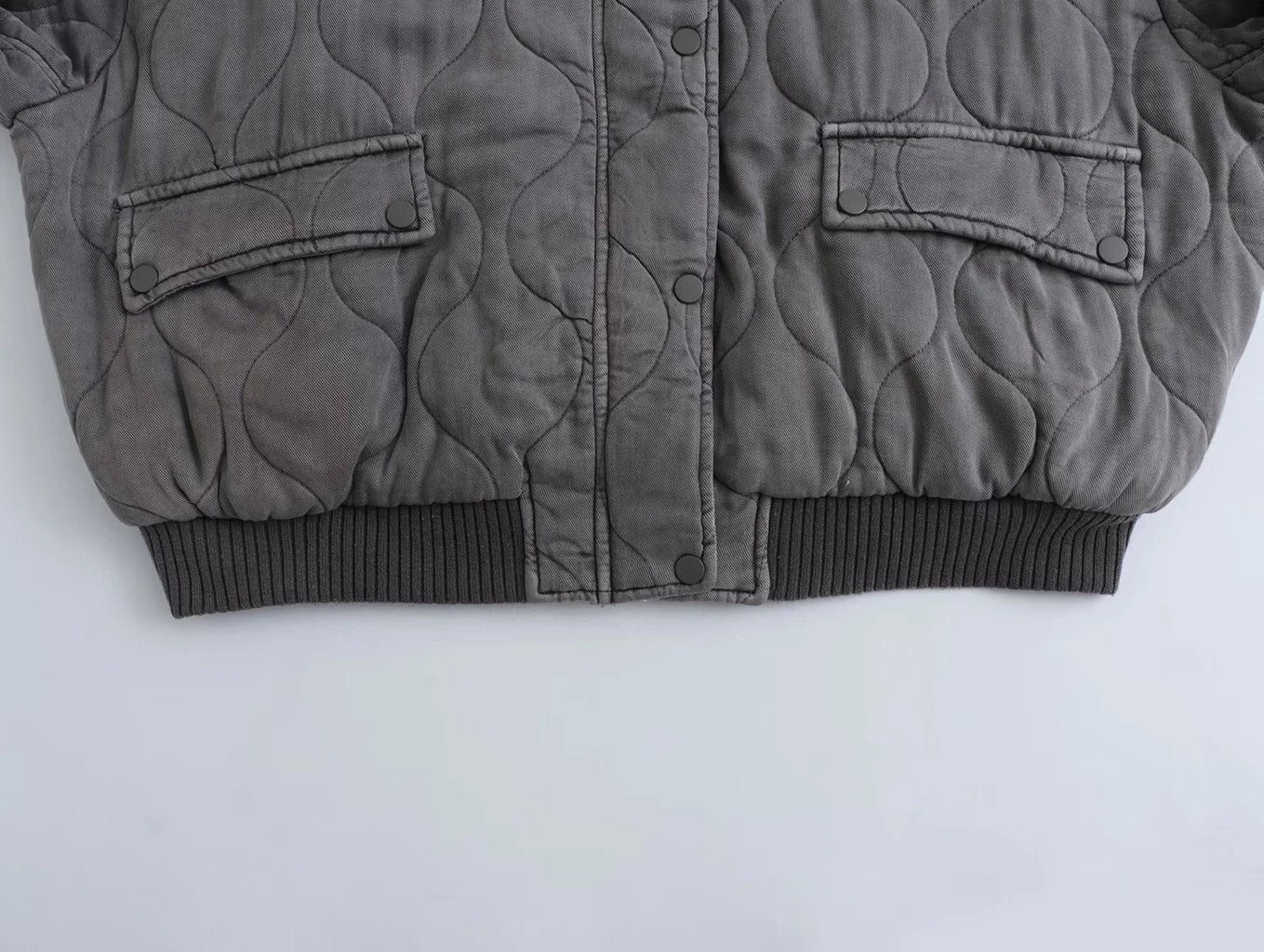 Casual Women's Oversized Grey Jacket