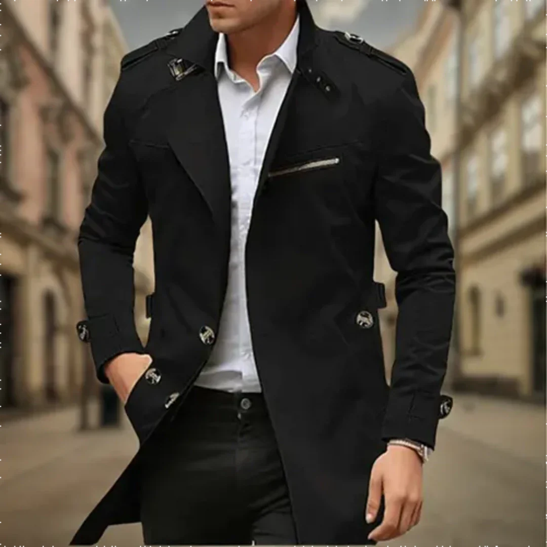 Waterproof Mens Classic Double Breasted Coat - Luxivelle