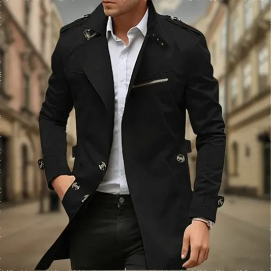 Waterproof Mens Classic Double Breasted Coat - Luxivelle
