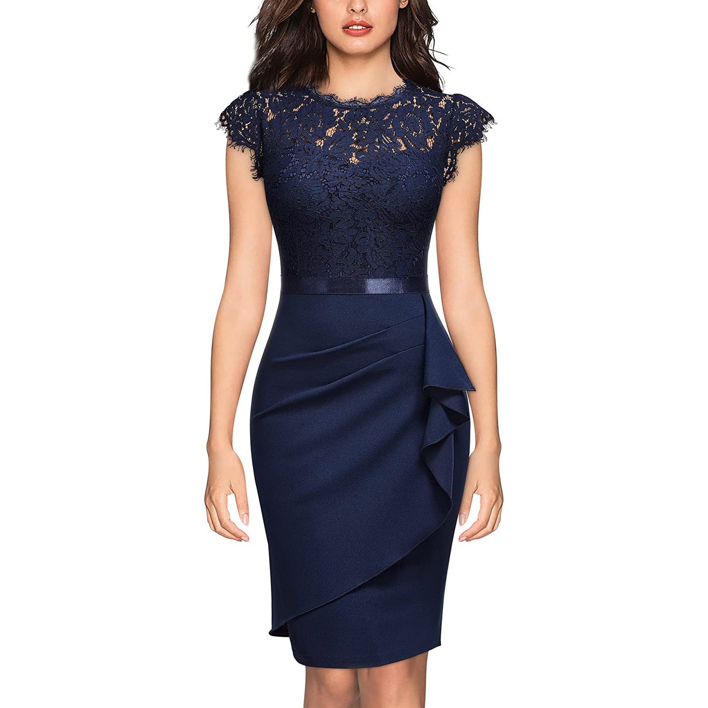 Elegant Women's Formal Short Sleeve Party Dress