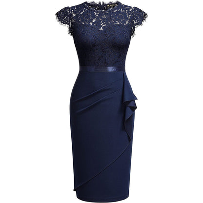 Elegant Women's Formal Short Sleeve Party Dress