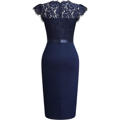 Elegant Women's Formal Short Sleeve Party Dress