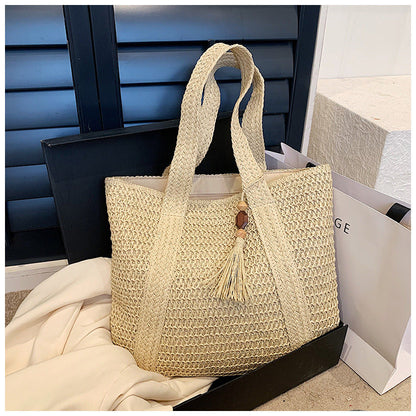 Natural Woven Tote Bag for Women
