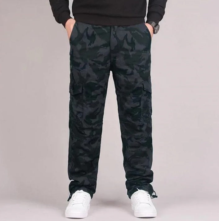 Classic Fit Mens Cargo Pants with Multiple Pockets