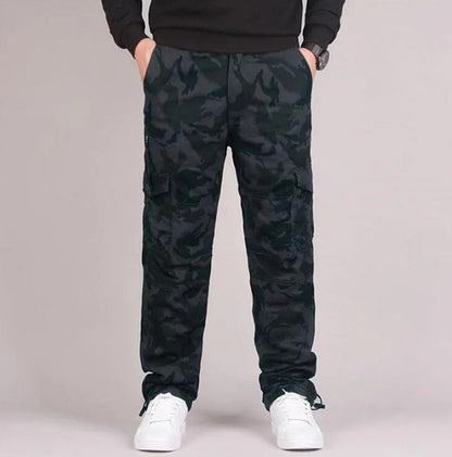 Classic Fit Mens Cargo Pants with Multiple Pockets