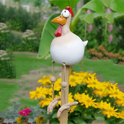 Colorful Large Rooster Yard Statue