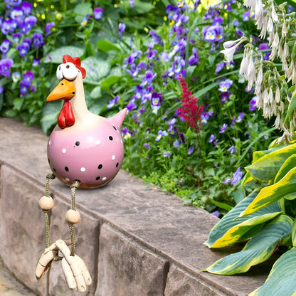 Colorful Large Rooster Yard Statue