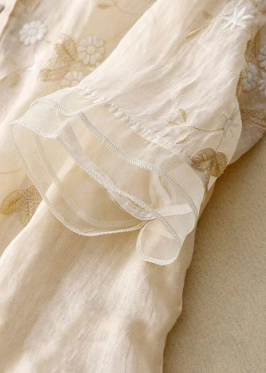Chic Embroidered Women's Summer Blouse