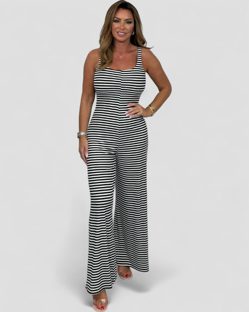 Wide Leg Sleeveless Stretch Jumpsuit for Women 4