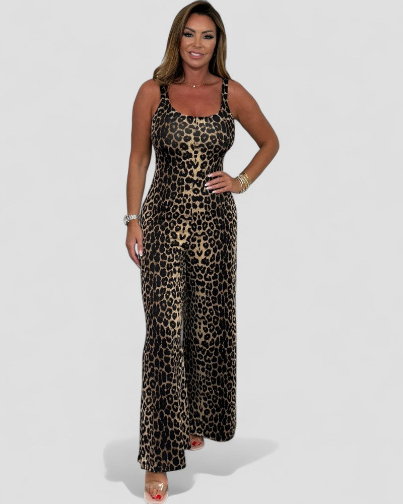 Wide Leg Sleeveless Stretch Jumpsuit for Women 6