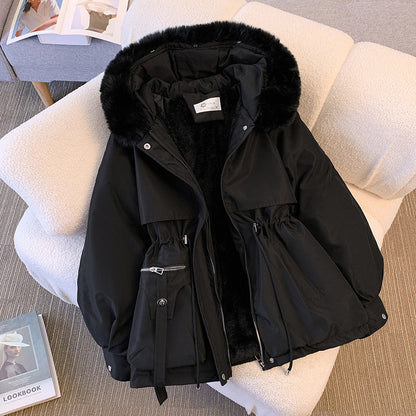 Warm Parka Coat with Faux Fur Trim for Women - Luxivelle