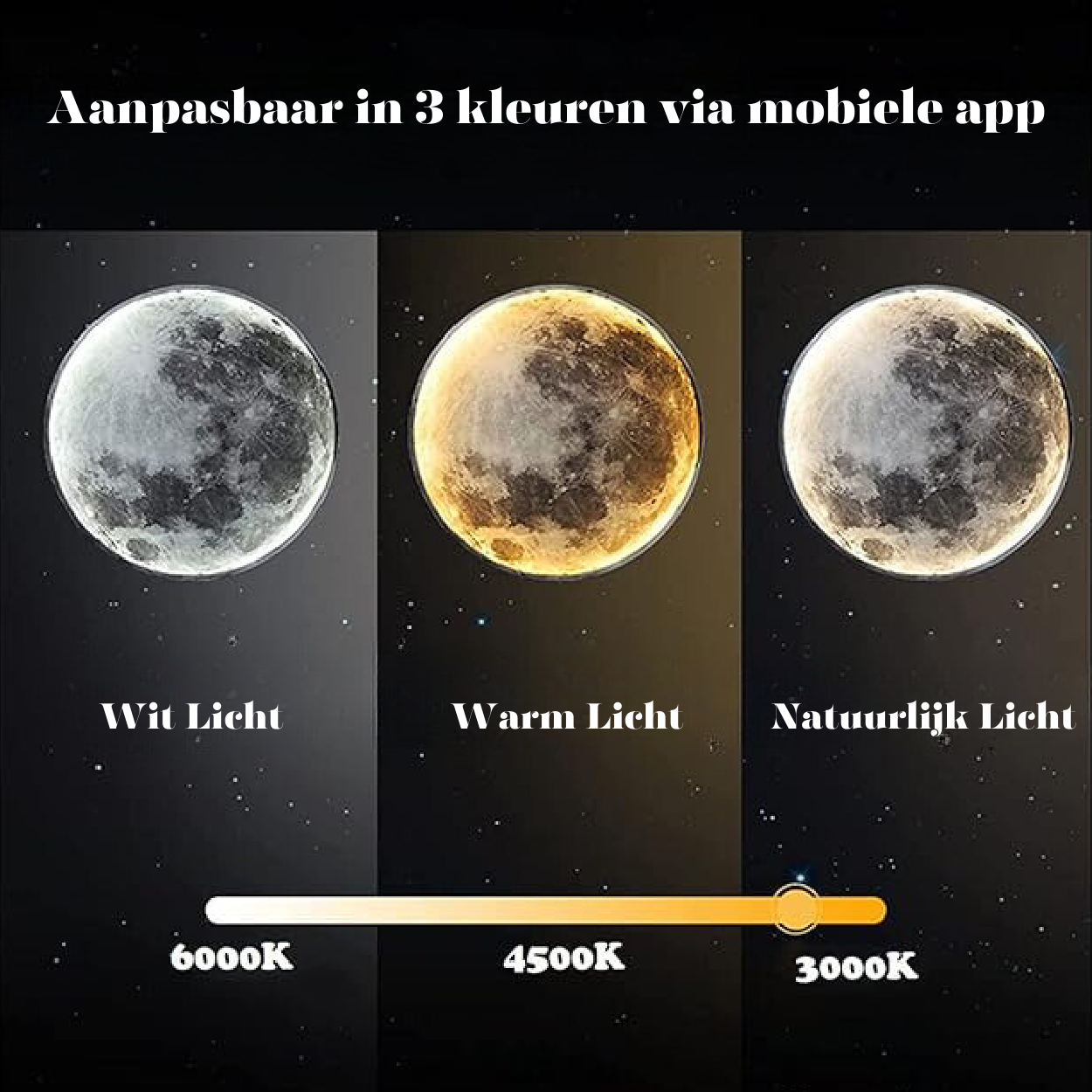 Bright Adjustable LED Moon Wall Lamp