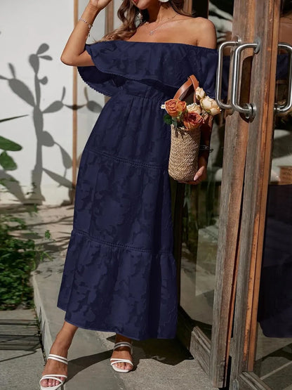 Chic Cold Shoulder Summer Wedding Guest Dress