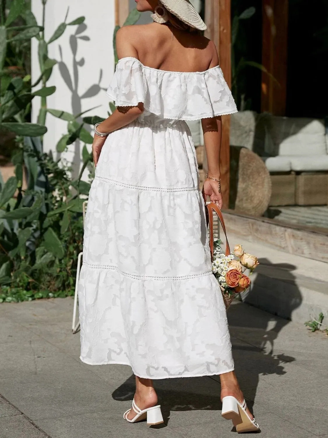 Chic Cold Shoulder Summer Wedding Guest Dress