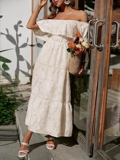 Chic Cold Shoulder Summer Wedding Guest Dress