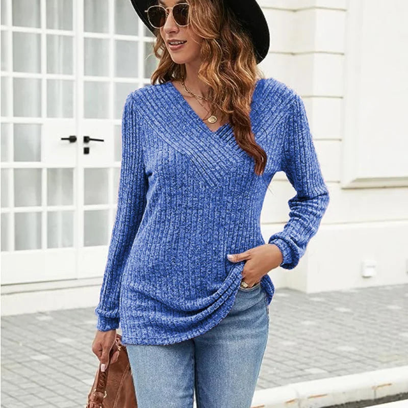 Comfortable Crew Neck Sweater Top