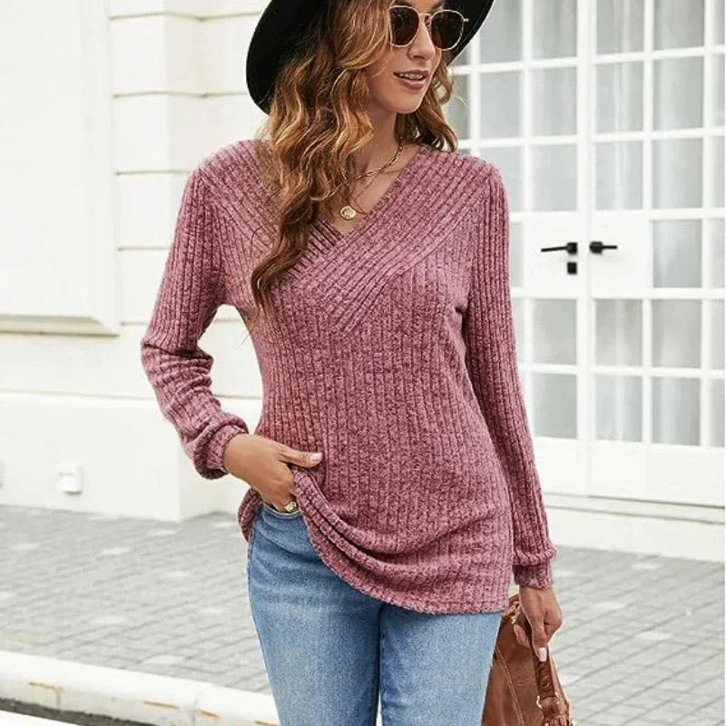 Comfortable Crew Neck Sweater Top