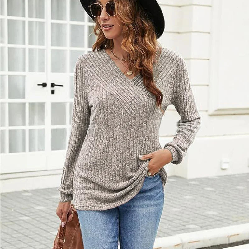 Comfortable Crew Neck Sweater Top
