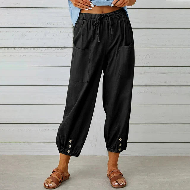 Comfortable High Waisted Casual Pants - Luxivelle