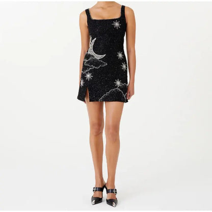 Little Black Sequin Party Dress