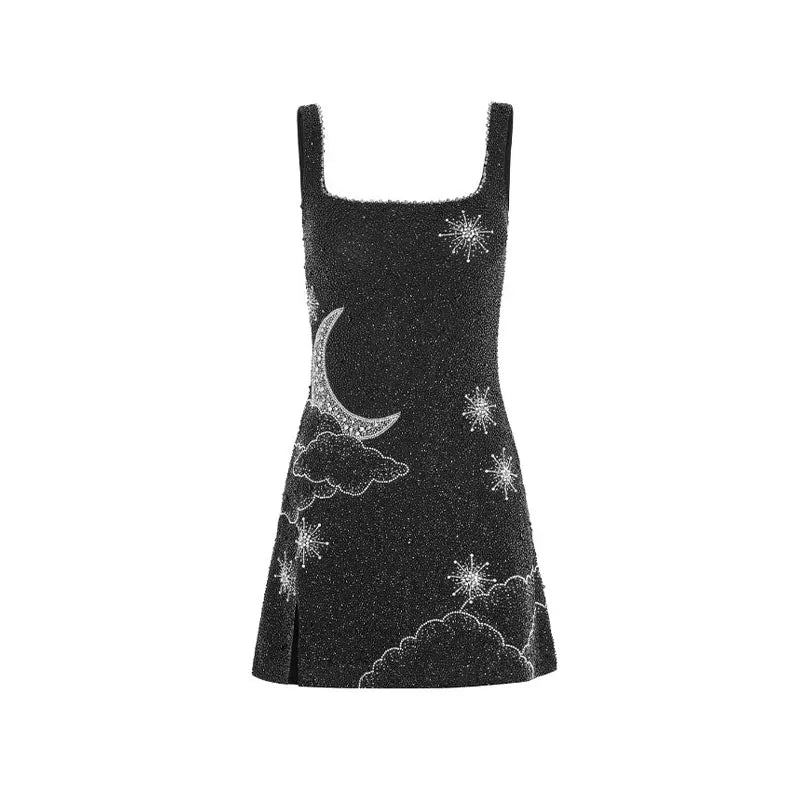 Little Black Sequin Party Dress