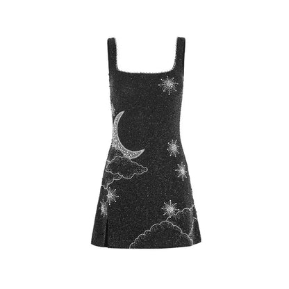 Little Black Sequin Party Dress