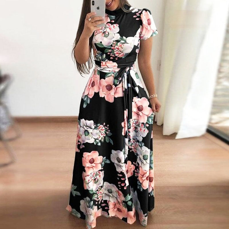 Elegant Floral Maxi Dress for Wedding Guest - Luxivelle