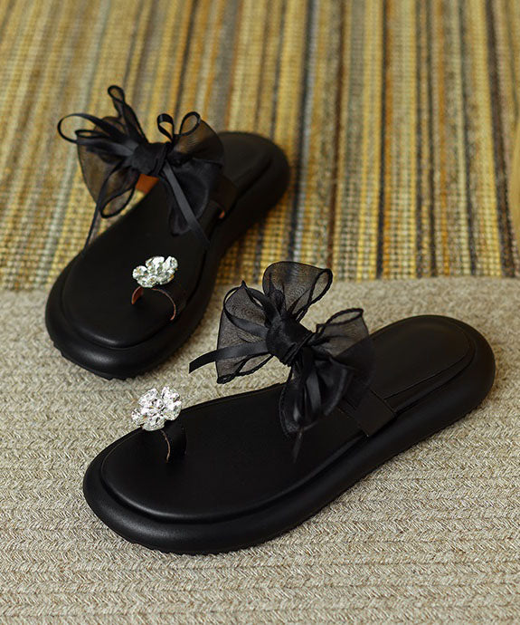 Comfortable Flat Sandals with Bows for Women