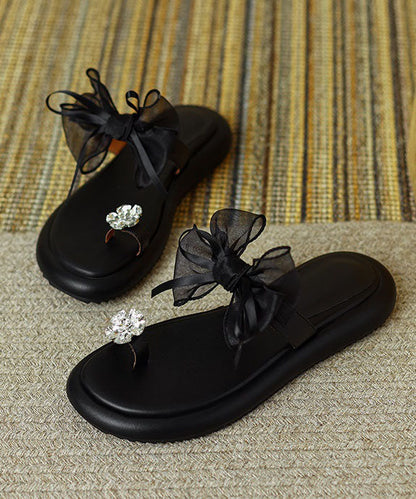 Comfortable Flat Sandals with Bows for Women