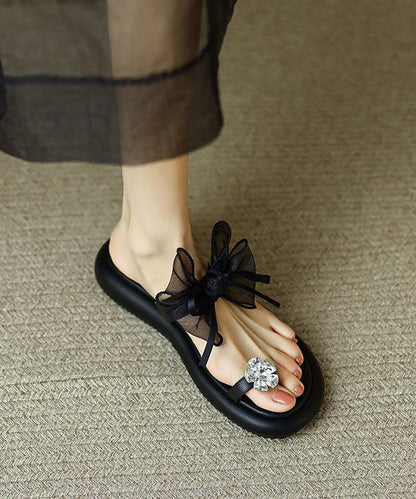 Comfortable Flat Sandals with Bows for Women