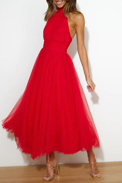 Ladies Formal Halter Neck Wedding Guest Dress