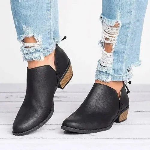 Easy Slip On Women's Ankle Boots - Luxivelle