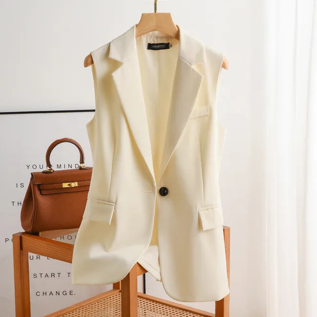 Wendy | Sleeveless Blazer - Elegant Chic Layering Piece for Business and Casual Occasions-1