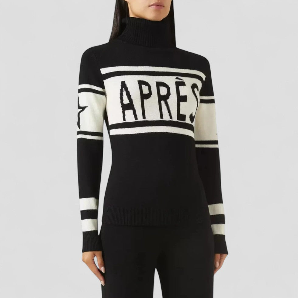 Women's Après Ski Jumper with Turtleneck Merino Wool 1