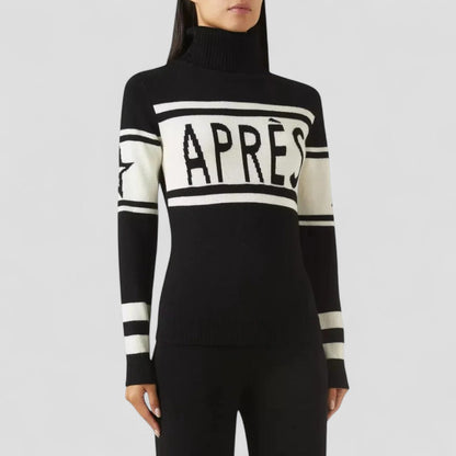 Women's Après Ski Jumper with Turtleneck Merino Wool 1