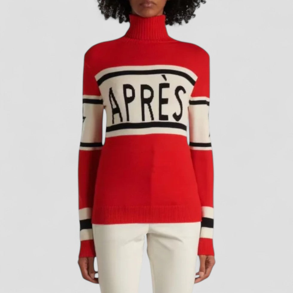 Women's Après Ski Jumper with Turtleneck Merino Wool 4