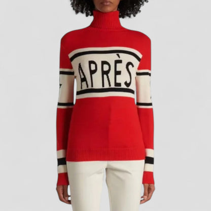 Women's Après Ski Jumper with Turtleneck Merino Wool 4