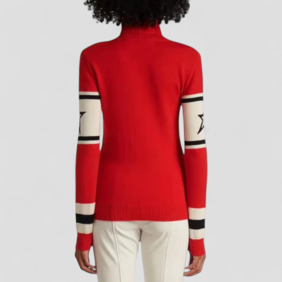 Women's Après Ski Jumper with Turtleneck Merino Wool 5