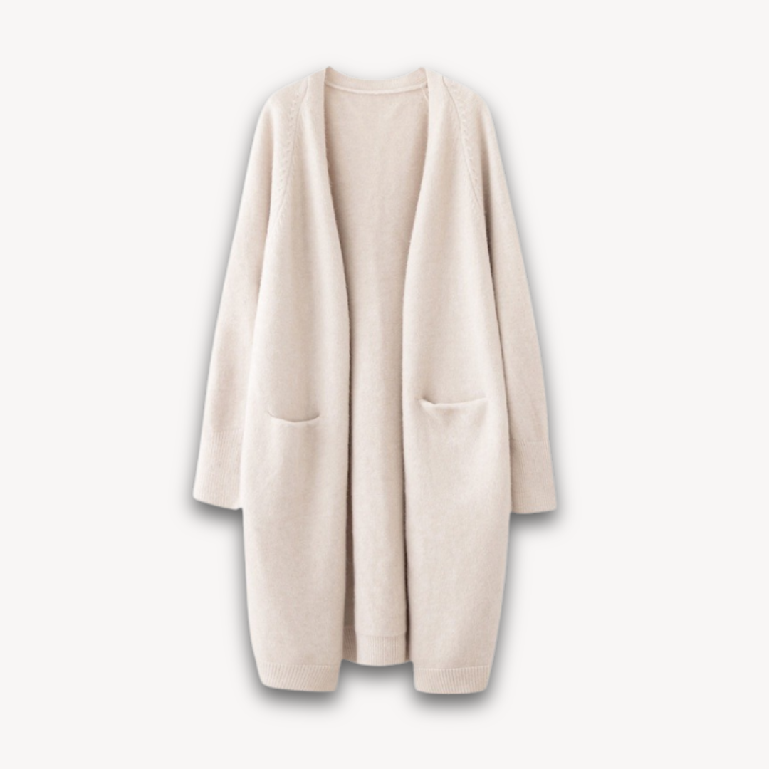Women's Cashmere Cardigan - Long Open Front 0