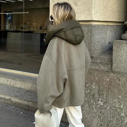 Relaxed Fit Women's Hoodie Coat