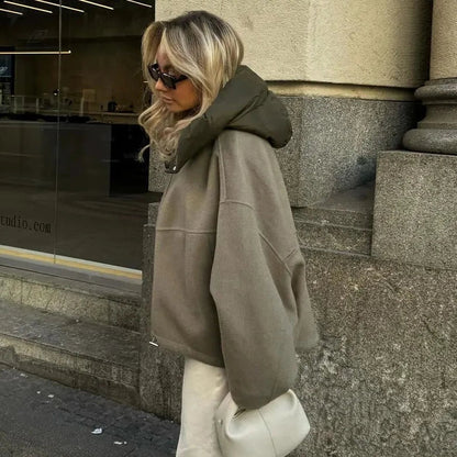 Relaxed Fit Women's Hoodie Coat