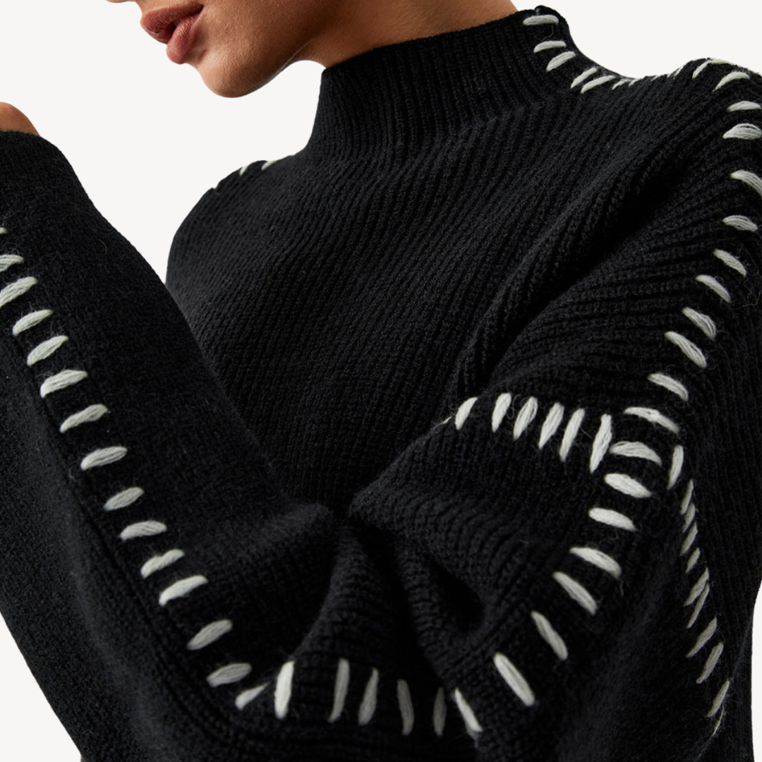 Women's Knit Stitch Detail Sweater 6