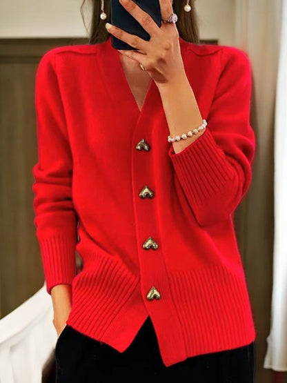 Women’s Long Cardigan – Soft Fabric, Timeless V-Neck Design 10