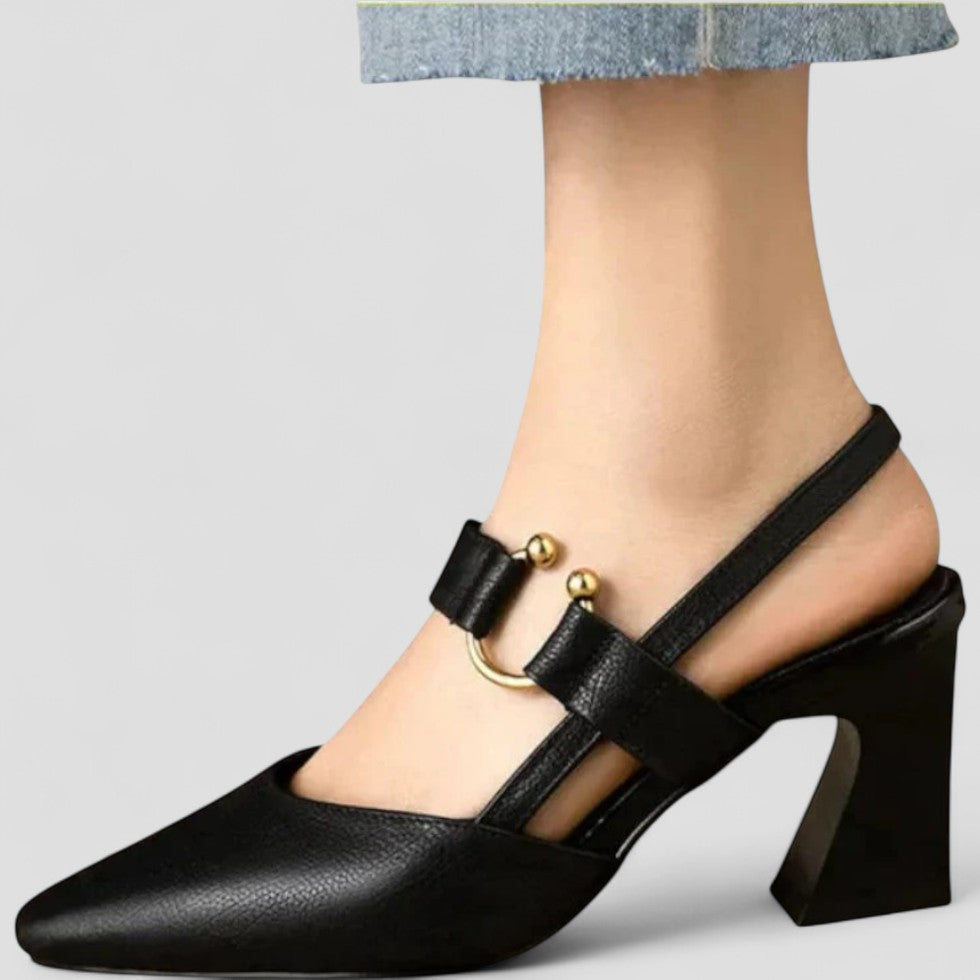 Women’s Orthopedic Block Heel Slingback Shoes 0