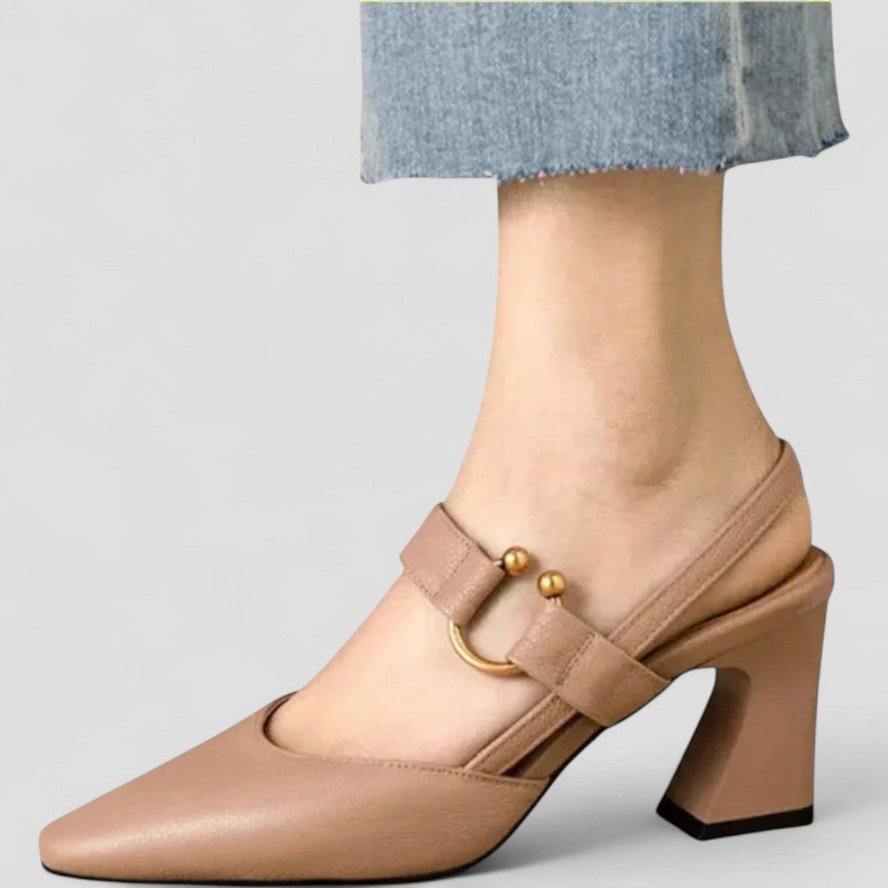 Women’s Orthopedic Block Heel Slingback Shoes 1